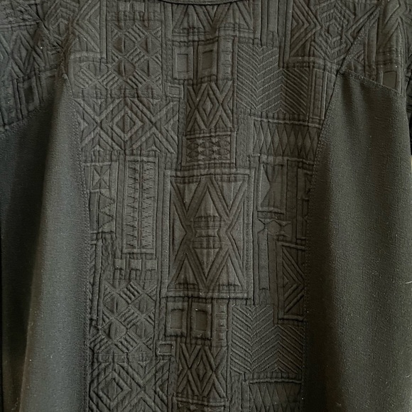 Zara Black Jacquard 3/4 Sleeve Tunic - Picture 3 of 5